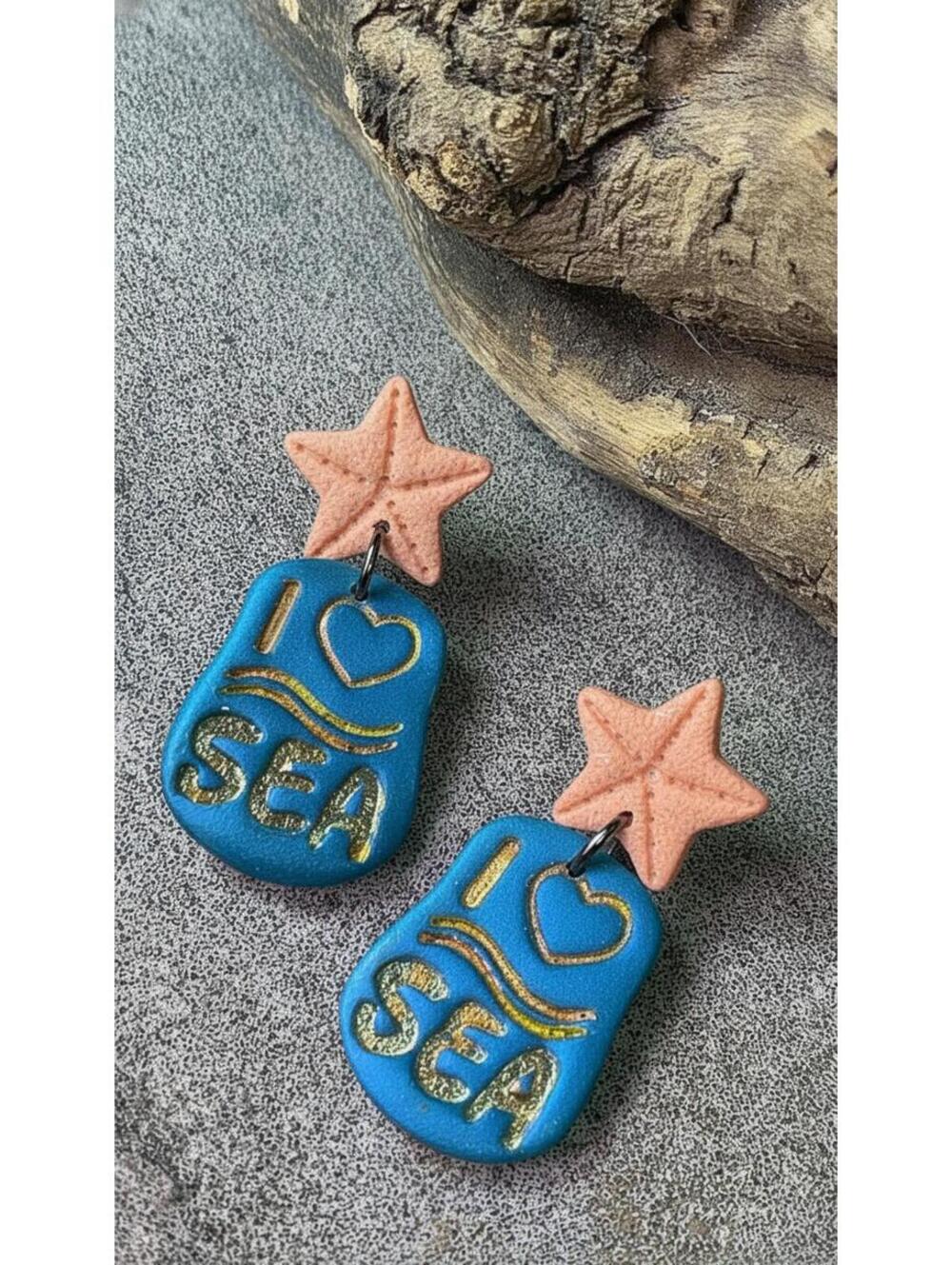 Strandkärlek Starfish Sea Dangle Earrings